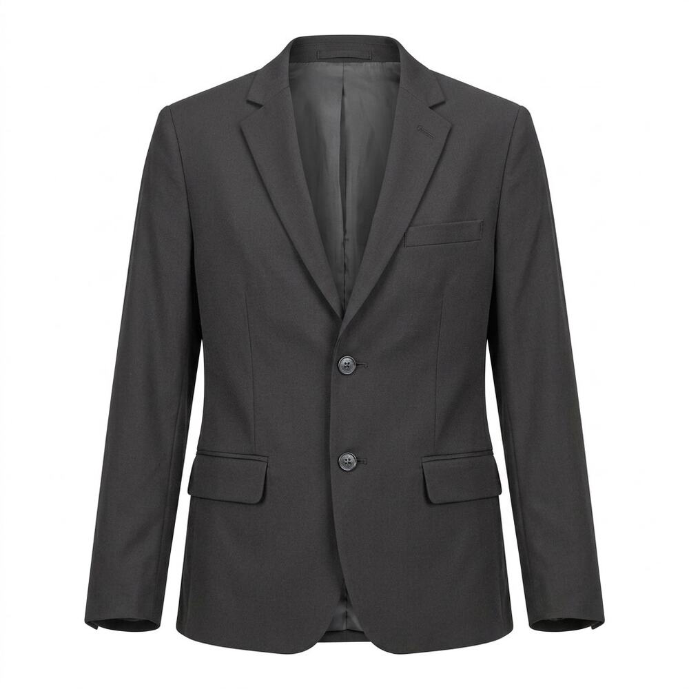 Calvin Klein Gray Two Button Lined Blazer Jacket Women Size 14